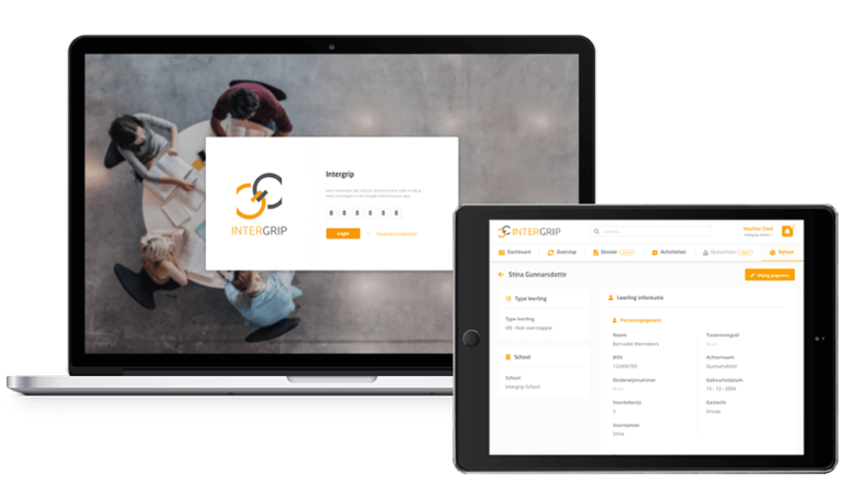 Intergrip NXT - Login en Leerling informatie